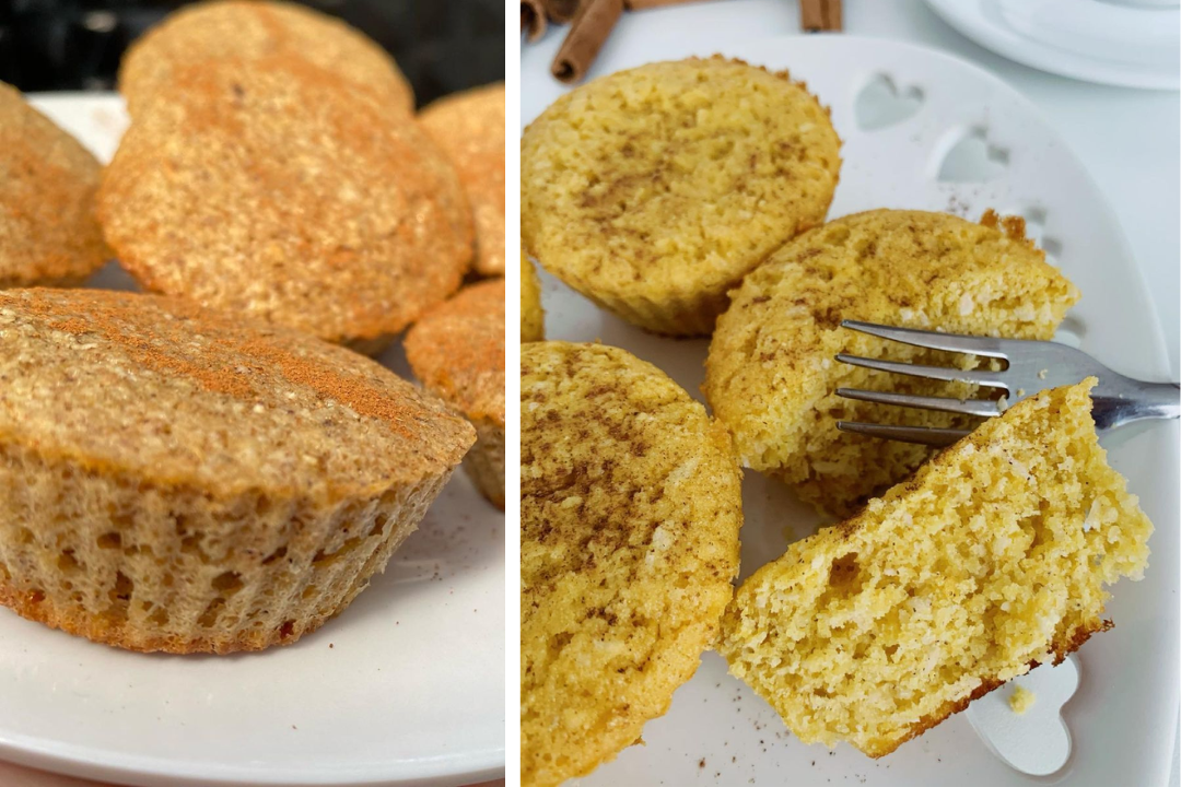 Preparei esse bolinho delicioso com poucos ingredientes e em menos de 2 minutos ele ficou pronto