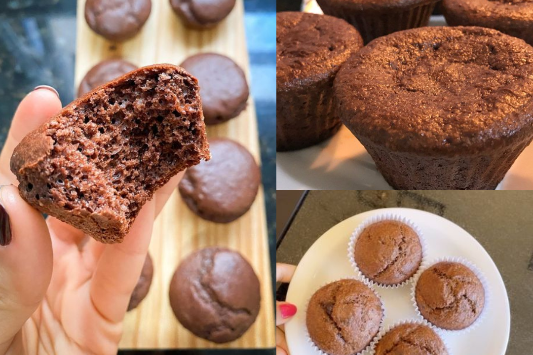 Fiz esse bolinho fit de chocolate em 1 minuto e todos aqui em casa adoraram!