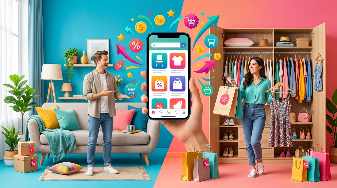 ECONOMIA DE VERDADE! Conheça os 5 Melhores Aplicativos de Compras Online para Renovar Sua Casa e Seu Guarda-Roupa Gastando QUASE NADA!