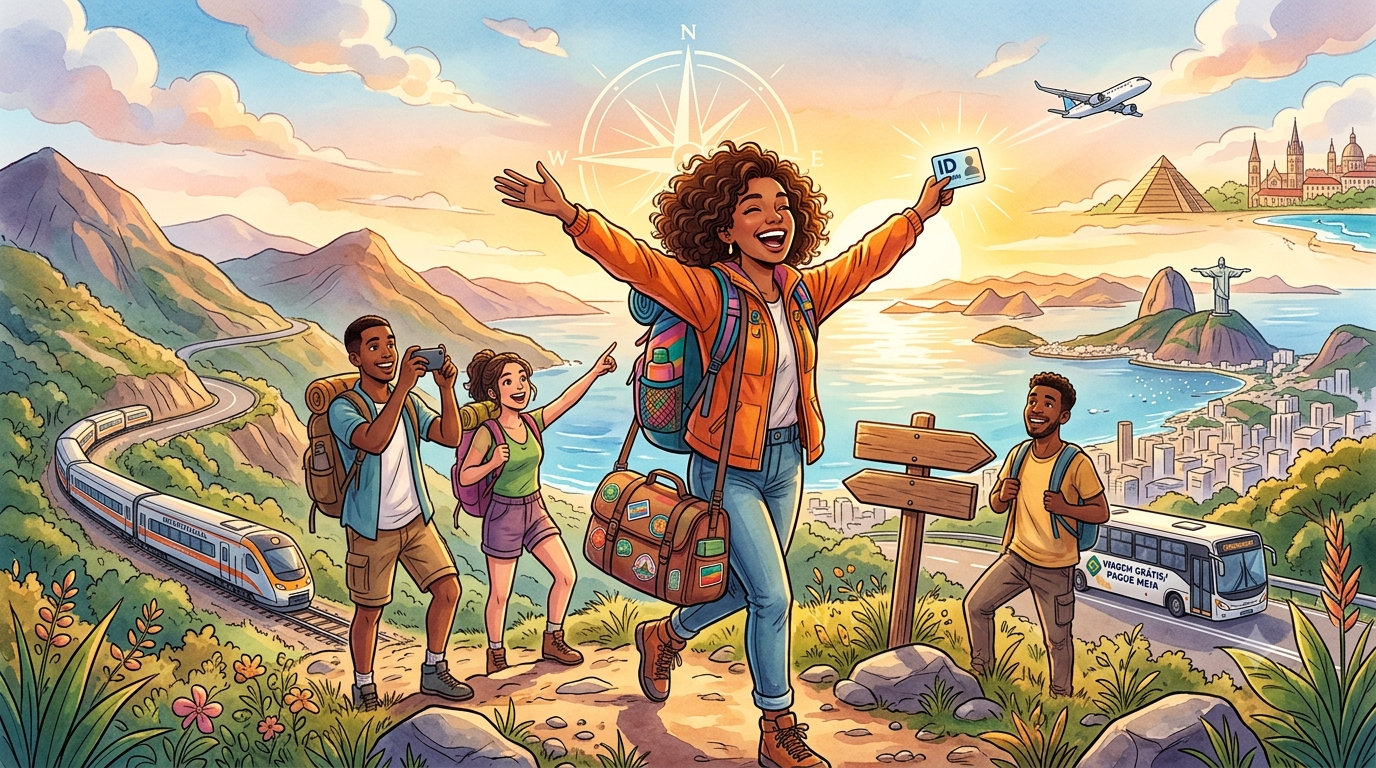 VIAJE DE GRAÇA E PAGUE MEIA! ID Jovem 2026: O Guia MÁGICO para Jovens de Baixa Renda Conquistarem o Mundo!