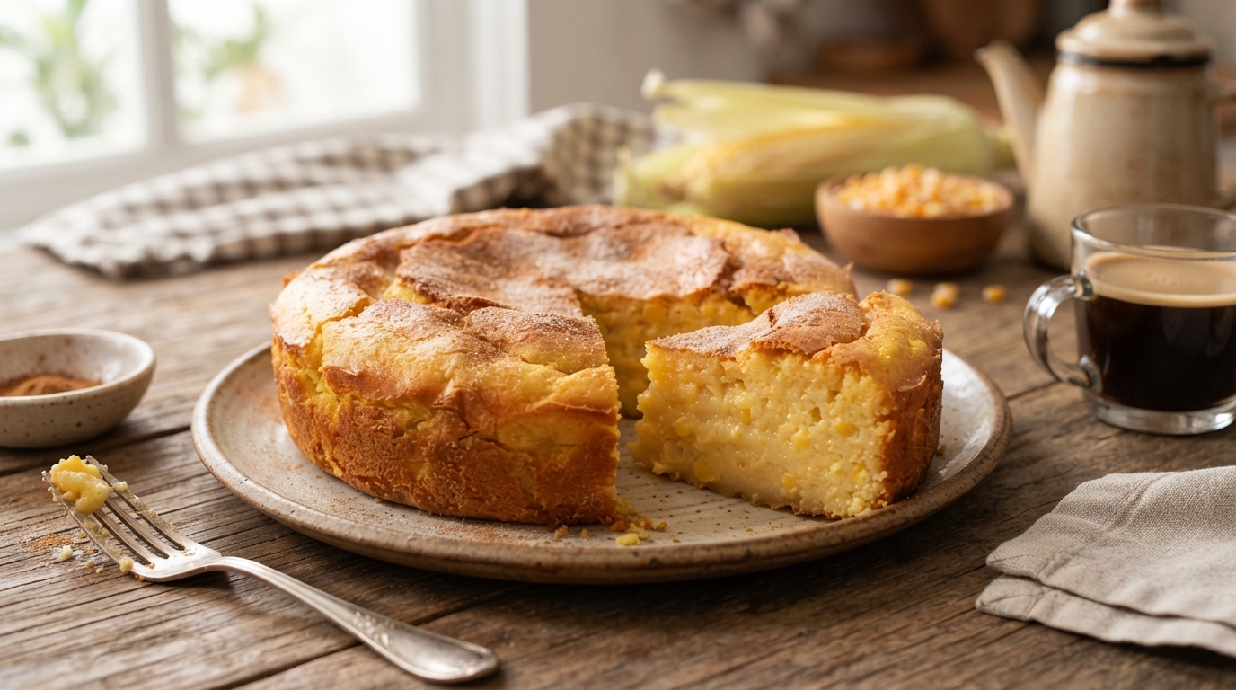 BOLO MOLE DE MILHO: cremoso, caseiro e perfeito para o café
