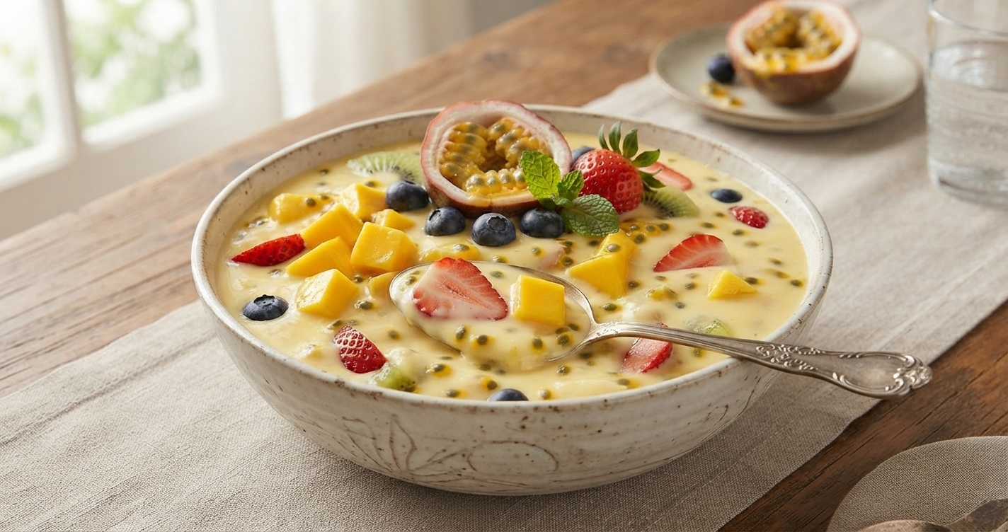 Salada de Frutas com Creme de Maracujá: Cremosa, Refrescante e Fácil de Fazer