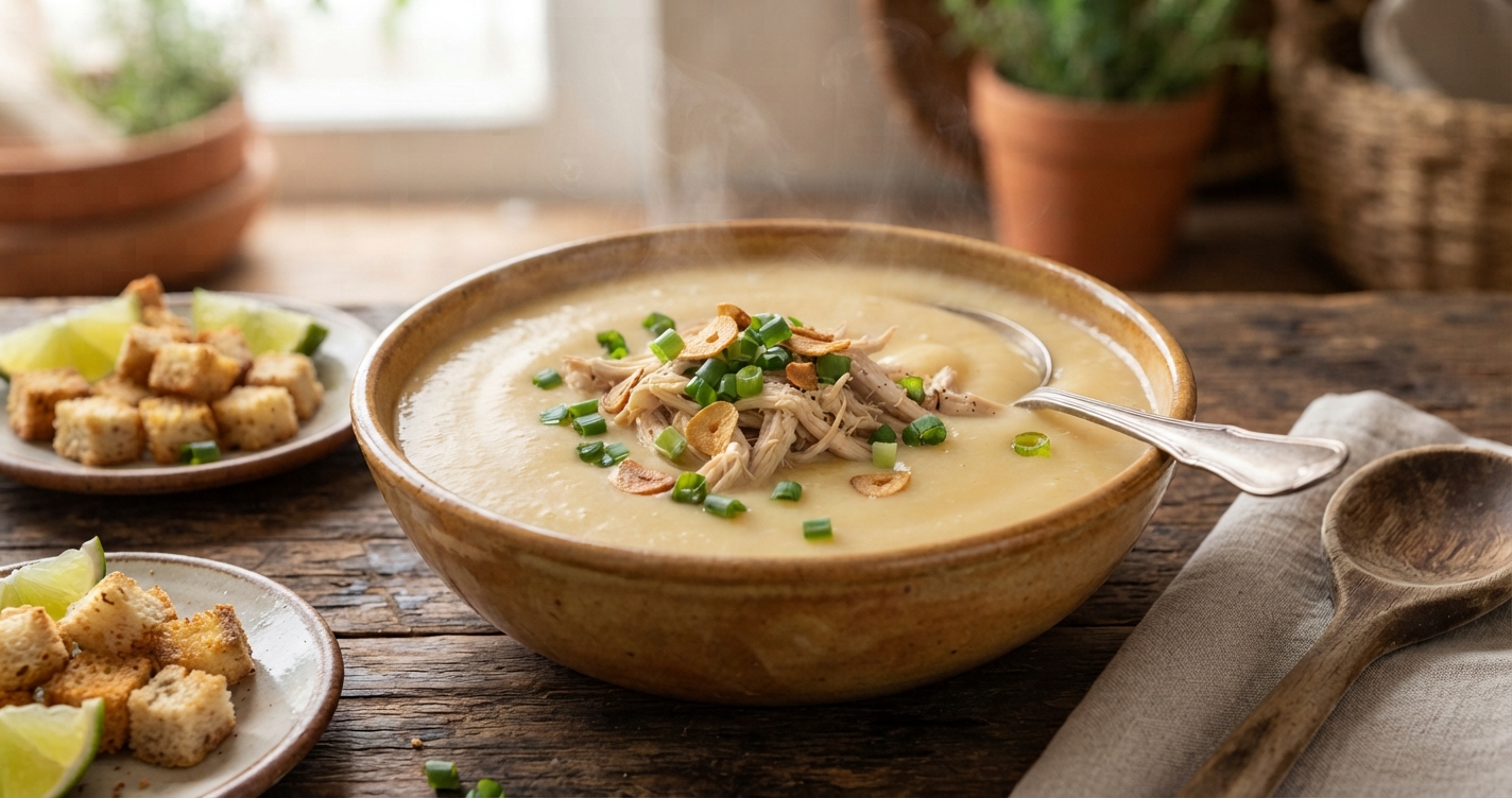 Caldo de Mandioca com Frango Desfiado: Cremoso e Fácil de Fazer