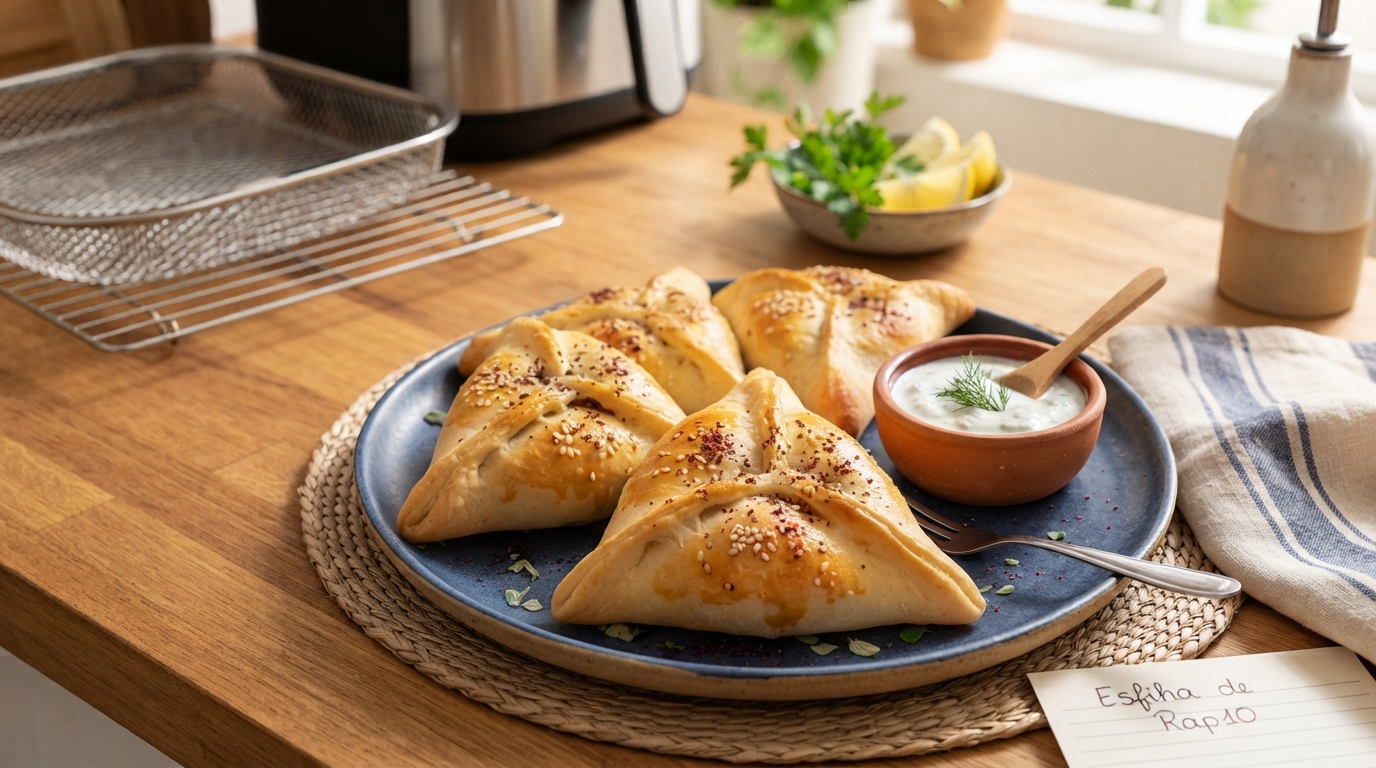 Esfiha Saudável de Rap10 na Airfryer: Receita Fácil com Frango