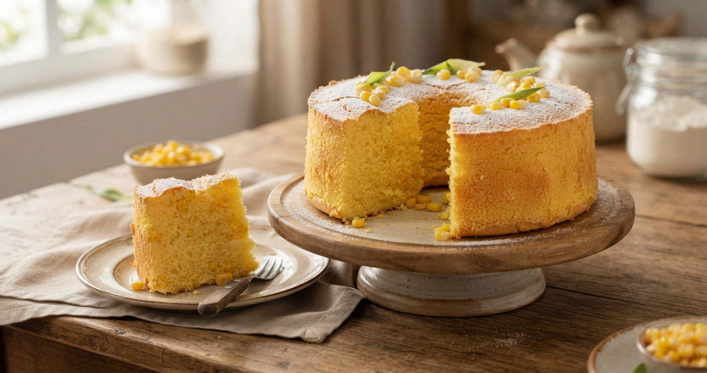 Bolo de Milho Chiffon: Fofo, Leve e com Sabor Intenso de Milho