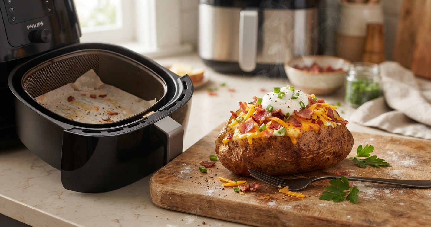 Batata Recheada na Air Fryer: Receita Cremosa, Fácil e Deliciosa