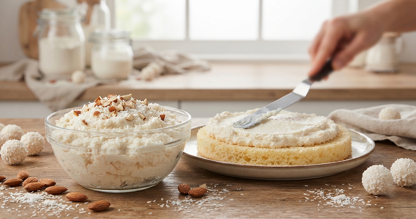 Creme Raffaello Pronto em 10 Minutos: Recheio Cremoso de Chocolate Branco Fácil e Delicioso