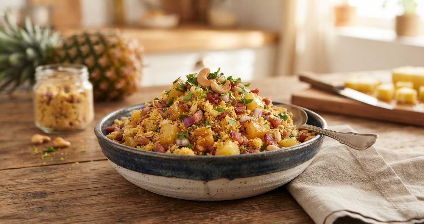 Farofa de Abacaxi com Bacon: Receita Agridoce, Crocante e Muito Fácil
